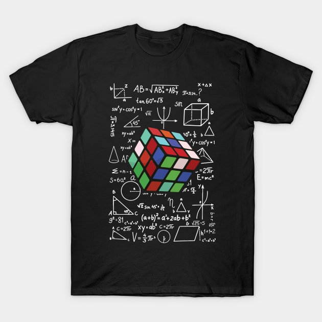 Math problem Rubik Rubics Cube T-Shirt by GrafiqueDynasty